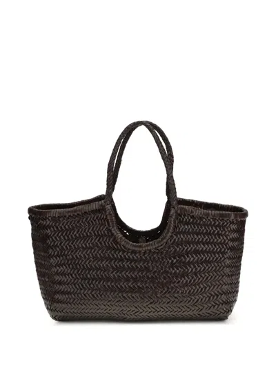 Dragon Diffusion Nantucket Woven-design Shoulder Bag In Brown