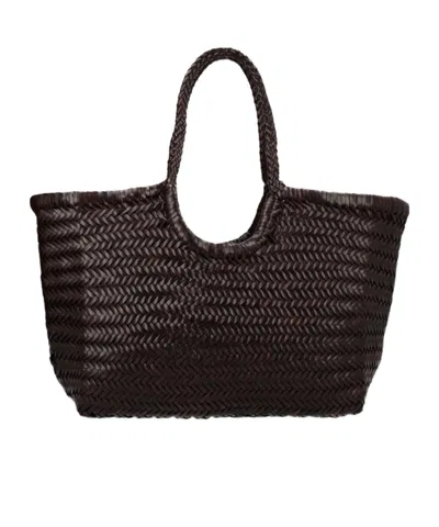 Dragon Diffusion Nantucket Woven Tote Bag In Dkbrown