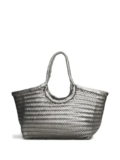 Dragon Diffusion Nantucket Woven Tote Bag In Silver