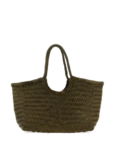 Dragon Diffusion Nantucket Woven-leather Tote Bag In Burgundy