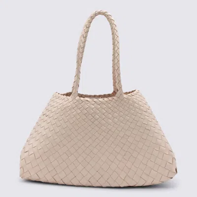 Dragon Diffusion Natural Leather Santa Croce Shoulder Bag In Sand