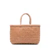 Dragon Diffusion Flat Gora Leather Tote Bag In Neutral
