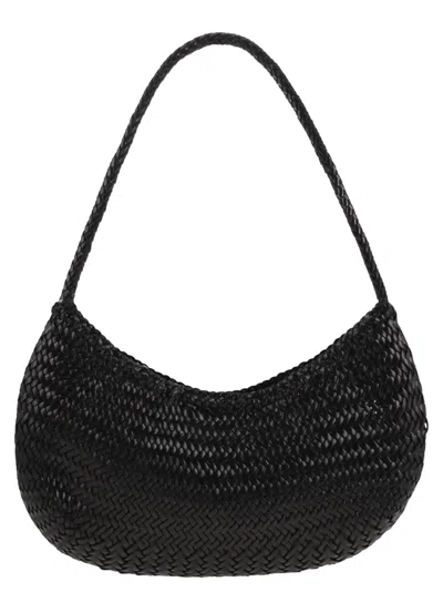 Dragon Diffusion Nova Luna - Woven Leather Bag In Black