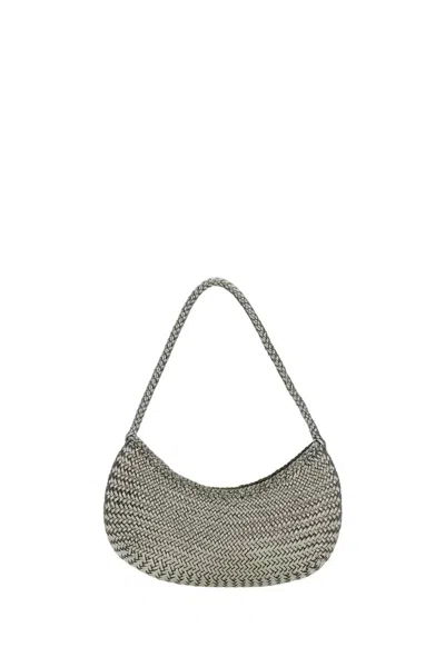 Dragon Diffusion Nova Luna Bag In Silver Buffalo Calf Leather In Gray