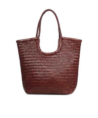 Dragon Diffusion Ns Diagonal 4mm Diagonal Arched Tote In Brown