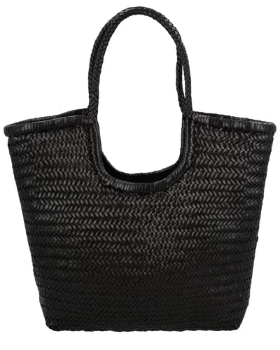 Dragon Diffusion Ns Diagonal Triple Jump Leather Shoulder Bag In Black