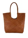 Dragon Diffusion Ns Diagonal Triple Jump Leather Shoulder Bag In Brown