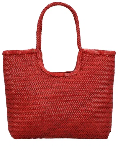 Dragon Diffusion Ns Diagonal Triple Jump Leather Shoulder Bag In Red