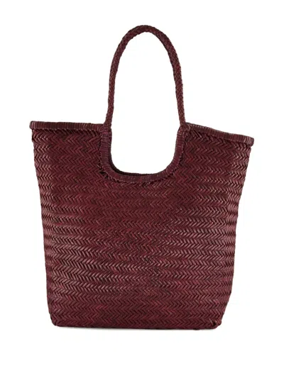 Dragon Diffusion Ns Diagonal Triple Jump Tote Bag In Red