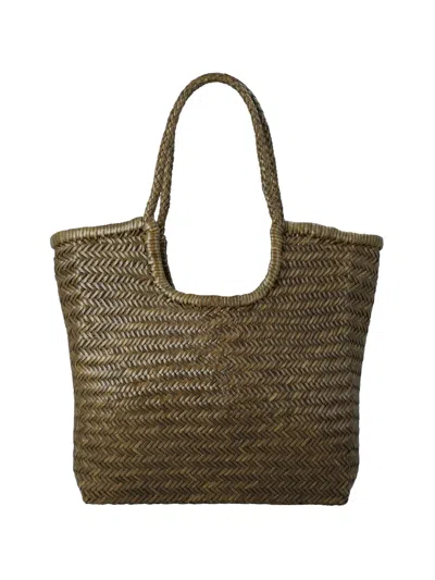 Dragon Diffusion Ns Diagonal Triple Jump Leather Shoulder Bag In Neutral