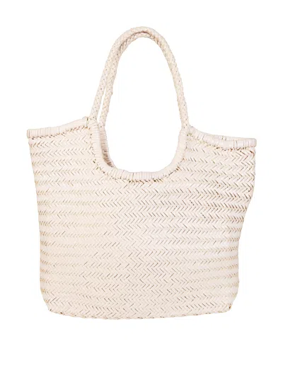 Dragon Diffusion Ns Diagonal Triple Jump Woven Leather Tote In Neutral