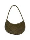 Dragon Diffusion Luna Mezza Woven Shoulder Bag In Green
