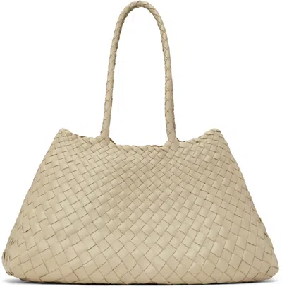 Dragon Diffusion Off-white Santa Croce Big Tote In Pearl