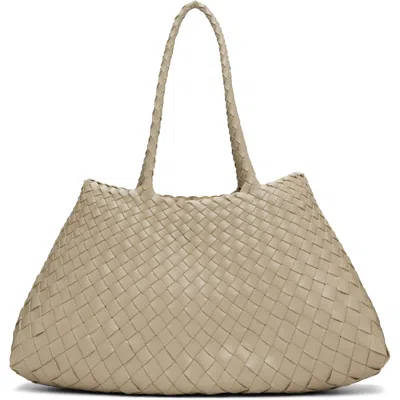 Dragon Diffusion Off-white Santa Croce Big Tote In Pearl