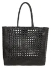 Dragon Diffusion Open Cannage Weave Tote In Black