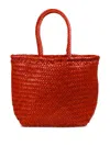Dragon Diffusion Structured Handbag With Refined Silhouette In Red