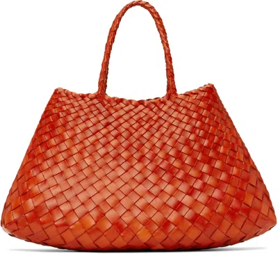 Dragon Diffusion Orange Santa Croce Small Tote In Naranja