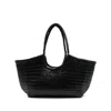 Dragon Diffusion Big Nantucket Woven Leather Basket Bag In Black