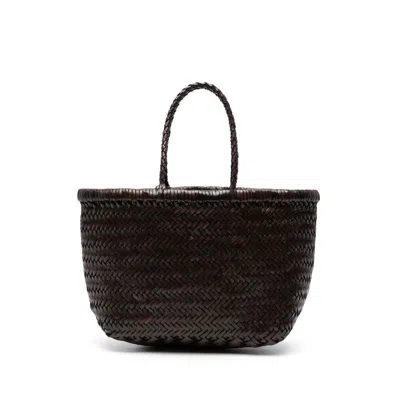 Dragon Diffusion Small Triple Jump Tote Bag In Brown