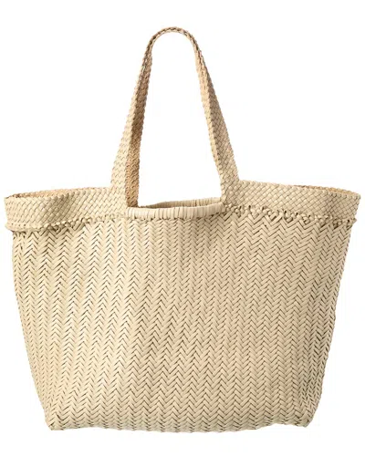 Dragon Diffusion Oversized Leather Tote In Neutral