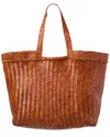 Dragon Diffusion Oversized Leather Tote In Brown