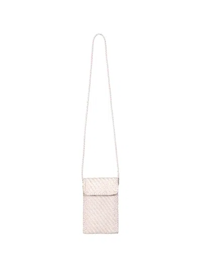 Dragon Diffusion Woven Leather Crossbody Bag In Pink