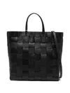 Dragon Diffusion Medium Pino Woven Top-handle Tote Bag In Black