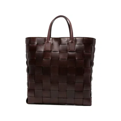 Dragon Diffusion Pino Woven-design Tote Bag In Brown