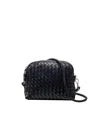 Dragon Diffusion Fellini Woven-leather Cross Body Bag In Black