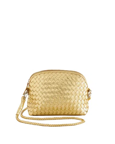 Dragon Diffusion Pochette Chunky Fellini Gold Foil In Golfo