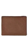 Dragon Diffusion Pochette Woven Clutch Bag In Brown