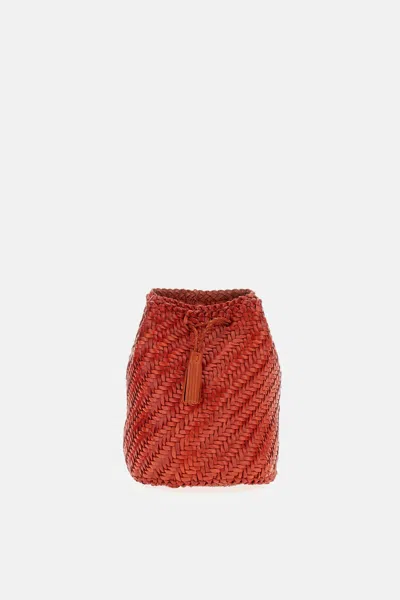 Dragon Diffusion Pompom Bucket Bag In Orange