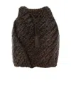 Dragon Diffusion Pompom Double Jump Bucket Bag In Black