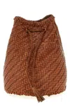 Dragon Diffusion 'pompom Double Jump' Bucket Bag In Brown
