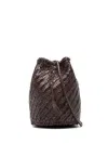 Dragon Diffusion Pompom Double Jump Bucket Bag In Brown