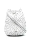 Dragon Diffusion Pompom Double-jump Bucket Bag In Weiss