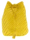 Dragon Diffusion Pompom Double Jump Crossbody Bags Yellow In Yellow