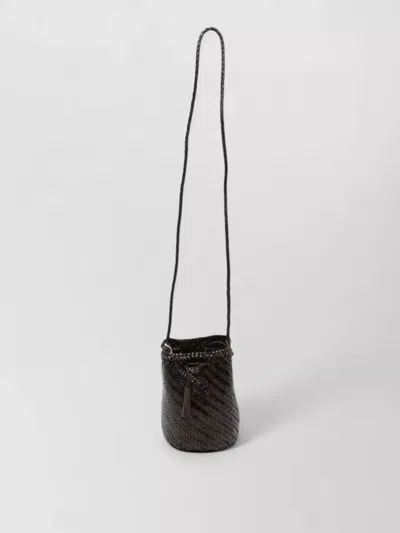 Dragon Diffusion Pompom Double Jump Bucket Braided Crossbody Bag