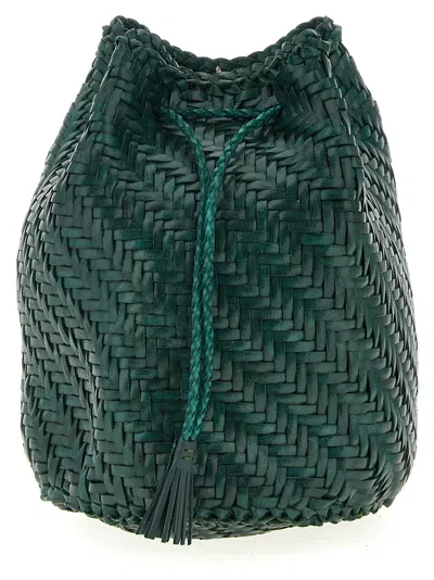 Dragon Diffusion Pompom Double Jump Crossbody Bags Green