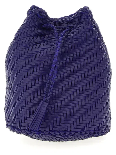 Dragon Diffusion Pompom Double Jump Crossbody Bags Purple