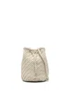 Dragon Diffusion Pompom Double Jump Leather Bag In Neutrals