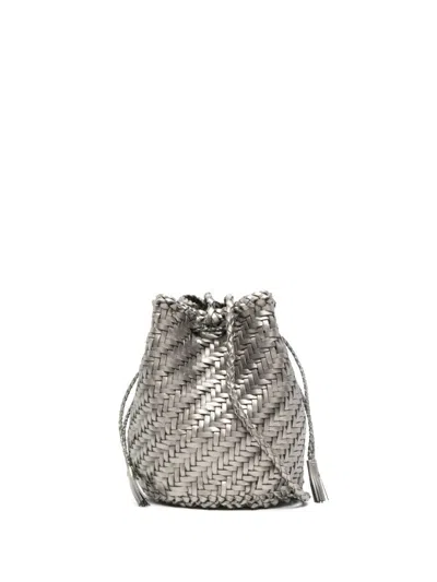 Dragon Diffusion Pompom Double Jump Mini Bag In Grey