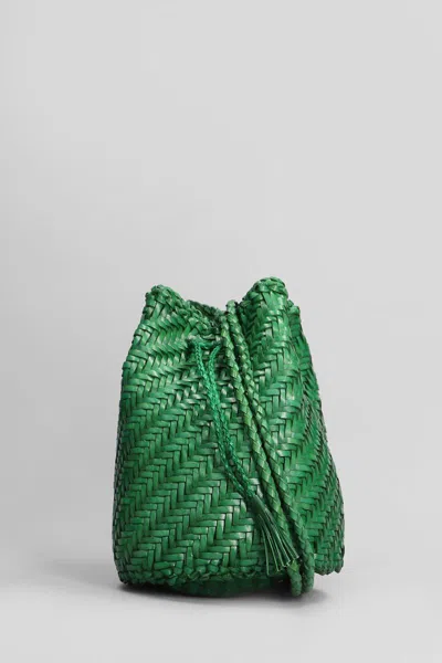 Dragon Diffusion Pompom Double Jump Shoulder Bag In Green
