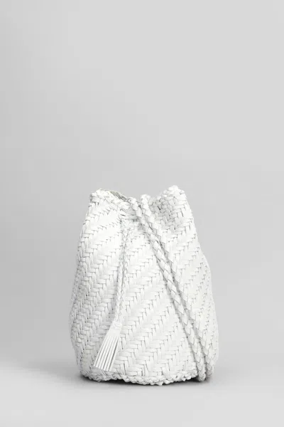Dragon Diffusion Pompom Double Jump Shoulder Bag In White