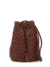 Dragon Diffusion Pompom Double Jump Tan Bag In Brown