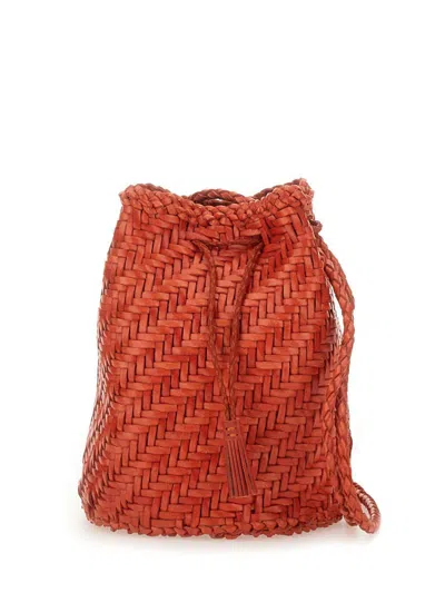 DRAGON DIFFUSION DRAGON DIFFUSION "POMPOM DOUBLE JUMP TAN" BAG