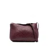 Dragon Diffusion Woven Leather Shoulder Bag In Purple
