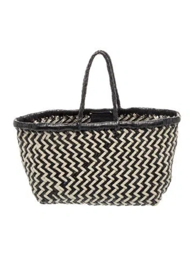 Pre-owned Dragon Diffusion Raffia Tote In Multicolor