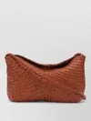 Dragon Diffusion Rectangular Shoulder Bag Woven Texture Strap In Brown