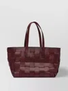 Dragon Diffusion Rectangular Woven Shoulder Bag With Dual Handles
